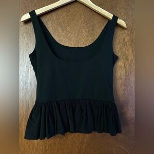 AMAZON Fashion Ruffle Black Top